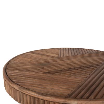 ХОЛНА МАСА КРЪГЛА RANNE HM9694 АКАЦИЕВО ДЪРВО МАСИВ В ЕСТЕСТВЕН ЦВЯТ Φ80x38Hсм.