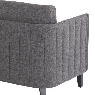 OUTDOOR LOUNGE SET 4PCS LARRY HM6188.01 DARK GREY ALUMINUM-P.E. FABRIC