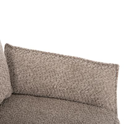 ТРАПЕЗНО КРЕСЛО ZORIN HM9846.07 ТЪМНО БЕЖОВ ДАМАС-ЧЕРНА МЕТАЛНА ОСНОВА 64x66x94,5Hcm.