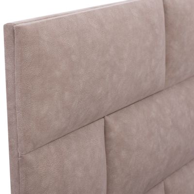 HM644.22 bed SOLEDAD, beige nubuck-type fabric, 150x200