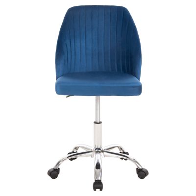 ОФИС СТОЛ HOLLIS HM9008.03 СИНЯ КАДИФЕ-МЕТАЛНА ОСНОВА 58x58x85Hсм.