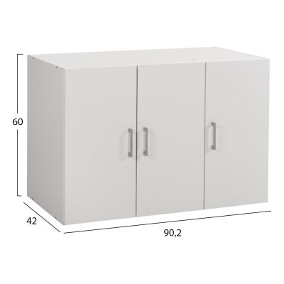 UPPER CABINET FOR 3-LEAF WARDROBE ALIVIA HM351.05 MELAMINE IN WHITE 90,2x42x60Hcm.