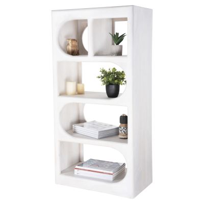 TALLBOY HANDYR HM9706 МАНГОВО ДЪРВО МАСИВ В БЯЛ ЦВЯТ 60x35x120Hcm.
