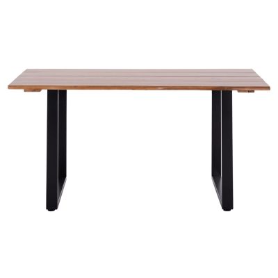 OUTDOOR DINING TABLE FRIGGO HM6297.02 ACACIA WOOD 2.6cm thick--METAL LEGS 160x80x76Hcm