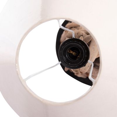 TABLE LAMP TWIGGY HM4423 DRIFTWOOD & WHITE CAP Φ35x61Hcm.