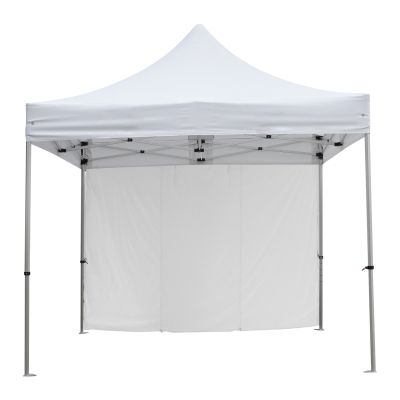 GAZEBO HEAVY DUTY WITH SIDEWALL SHADE CRESSEN HM21097 FOLDABLE-ALUMINUM SILVER FRAME-WHITE 3x3x3,4Hm