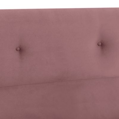 Bed HM648.12 DOLORES, dusty pink velvet, 120x200