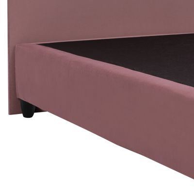 Bed HM648.12 DOLORES, dusty pink velvet, 120x200