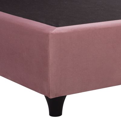 Bed HM648.12 DOLORES, dusty pink velvet, 120x200