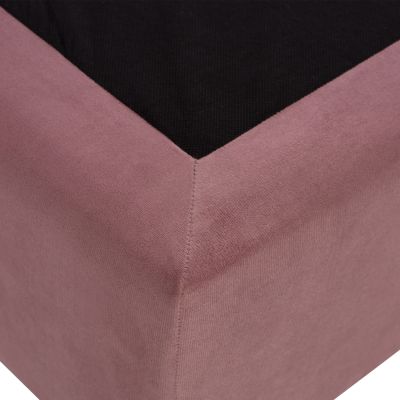 Bed HM648.12 DOLORES, dusty pink velvet, 120x200