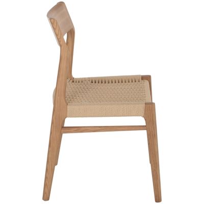 DINING CHAIR PONTUS HM9322.11 RUBBERWOOD AND ROPE SEAT-NATURAL COLOR 47X52X80Hcm.