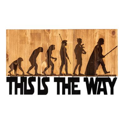 WALL DECORATION HM4809-METAL IN BLACK-WOOD 58x3(thickness)x37Hcm.