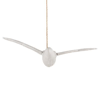 PENDANT DECORATION SEAGULL HM4301 ALBASIA WOOD IN WHITEWASH 65x40x16-96H cm.