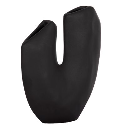 CERAMIC TABLE DECOR ARKEN HM4618.02 BLACK MATTE 29x8x37Hcm.