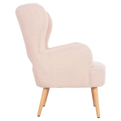 КРЕСЛО MYLIE HM8394.23 МАТЕРИЯ ЕКРЮ БУКЛЕ 66X75X93Hсм.