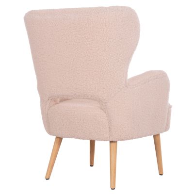 КРЕСЛО MYLIE HM8394.23 МАТЕРИЯ ЕКРЮ БУКЛЕ 66X75X93Hсм.