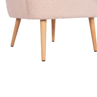 КРЕСЛО MYLIE HM8394.23 МАТЕРИЯ ЕКРЮ БУКЛЕ 66X75X93Hсм.