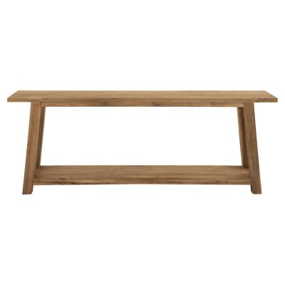 CONSOLE NO DRAWER HM9554 MADE OF RECYCLED TEAK WOOD 240x45x91Hcm.