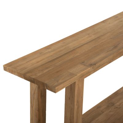CONSOLE NO DRAWER HM9554 MADE OF RECYCLED TEAK WOOD 240x45x91Hcm.