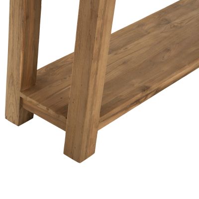 CONSOLE NO DRAWER HM9554 MADE OF RECYCLED TEAK WOOD 240x45x91Hcm.