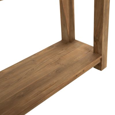 CONSOLE NO DRAWER HM9554 MADE OF RECYCLED TEAK WOOD 240x45x91Hcm.