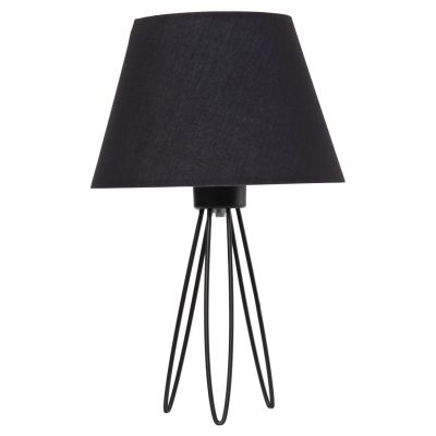 TABLE LAMP LIVO HM4708.01 BLACK WITH TRIPOD METAL BASE Φ22x36Hcm.