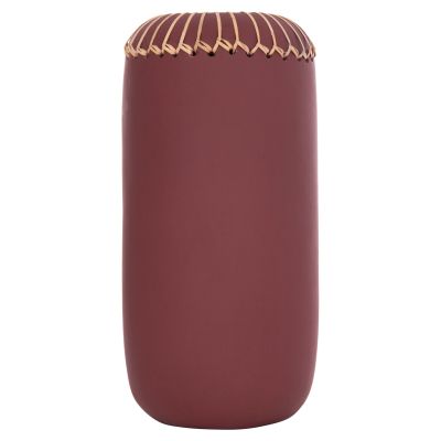 DECORATIVE TABLE VASE LENNOX HM4675.06S TERRACOTA IN MAROON RED--Φ18x33Hcm.
