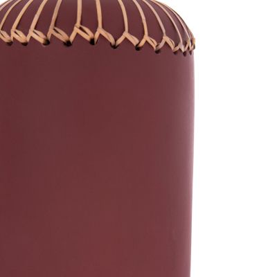 DECORATIVE TABLE VASE LENNOX HM4675.06S TERRACOTA IN MAROON RED--Φ18x33Hcm.