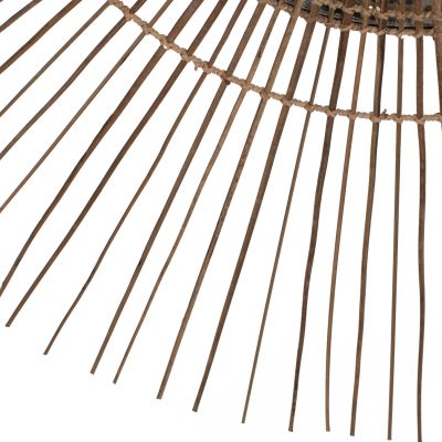 MIRROR ROUND WITH COCONUT STICKS FRAME IN NATURAL COLOR 120x4x120Hcm.HM7732