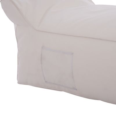 ΠΟΥΦ ΞΑΠΛΩΣΤΡΑ WADELIN HM5774.11 ΜΕ TEXTILINE ΛΕΥΚΟ 190x80x40-60Υ εκ.