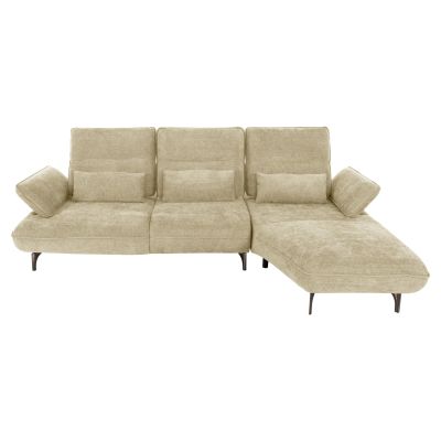 CORNER (RIGHT) SOFA-BED CONVERT HM3268.01R ECRU FABRIC 283x188x100Hcm.