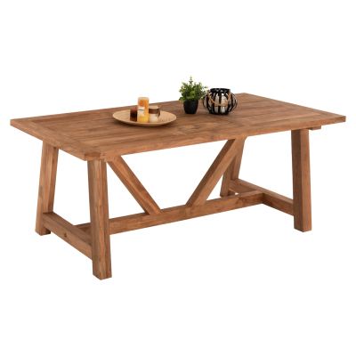 ТРАПЕЗНА МАСА HM9565 РЕЦИКЛИРАНО ТИКОВО ДЪРВО В ЕСТЕСТВЕН ЦВЯТ 200x90x75Hcm.