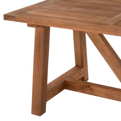 ТРАПЕЗНА МАСА HM9565 РЕЦИКЛИРАНО ТИКОВО ДЪРВО В ЕСТЕСТВЕН ЦВЯТ 200x90x75Hcm.