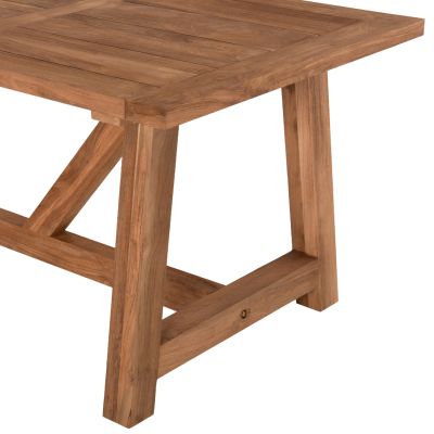ТРАПЕЗНА МАСА HM9565 РЕЦИКЛИРАНО ТИКОВО ДЪРВО В ЕСТЕСТВЕН ЦВЯТ 200x90x75Hcm.