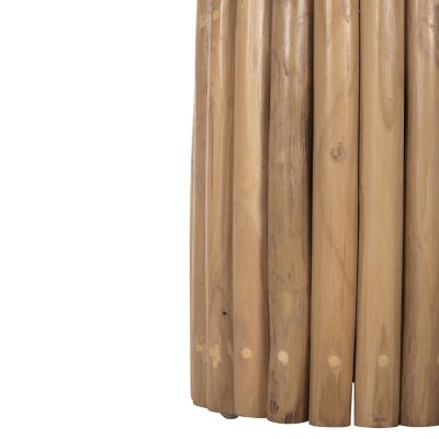 ПОМОЩНА МАСА КРЪГЛА ГРЕШКА HM9866 ТИКОВИ КЛОНКИ В ЕСТЕСТВЕН ЦВЯТ Φ29,5x40,5Hcm.