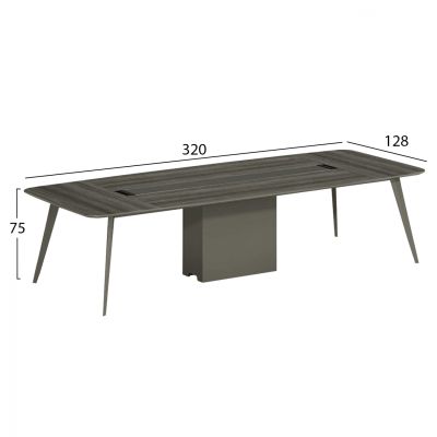 Professional meeting desk Lux Series Mocha & Ash 320x128x75 HM2124