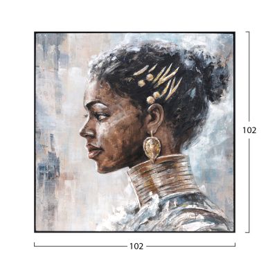 WALL PAINTING MARIP HM4544 BLACK PS FRAME-PRINTED CANVAS 102x4,5x102Hcm.