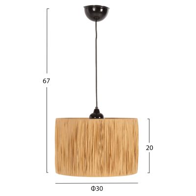 CEILING PENDANT LAMP INDOORS HM7944.05 NATURAL COLORED PAPER ROPE CAP Φ30x67Hcm.
