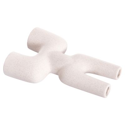 CERAMIC TABLE DECOR MANI HM4642.01 OFF WHITE WITH CRYSTALLISATION 15.5x6x23.5Hcm.