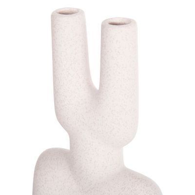 CERAMIC TABLE DECOR MANI HM4642.01 OFF WHITE WITH CRYSTALLISATION 15.5x6x23.5Hcm.