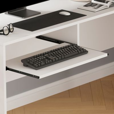 ЪГЛОВО БЮРО SHIG HM2135.03 MDF В БЯЛО 140x120x75Hcm.