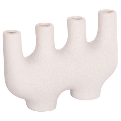 CERAMIC TABLE DECOR MANI HM4641.01 OFF WHITE WITH CRYSTALLISATION 21x6x13Hcm.