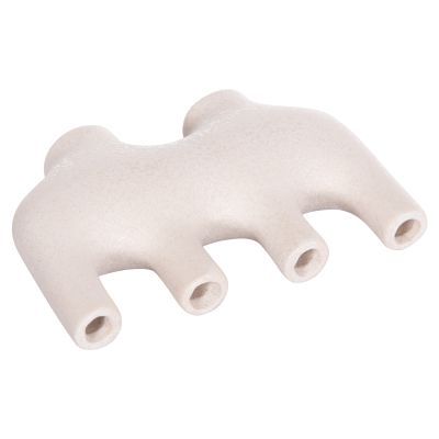 CERAMIC TABLE DECOR MANI HM4641.01 OFF WHITE WITH CRYSTALLISATION 21x6x13Hcm.