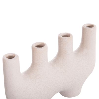 CERAMIC TABLE DECOR MANI HM4641.01 OFF WHITE WITH CRYSTALLISATION 21x6x13Hcm.