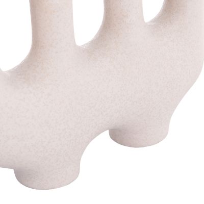 CERAMIC TABLE DECOR MANI HM4641.01 OFF WHITE WITH CRYSTALLISATION 21x6x13Hcm.