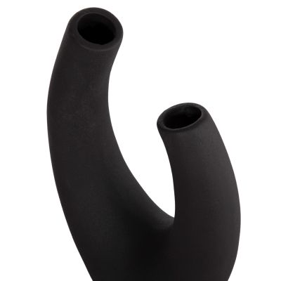 CERAMIC TABLE DECOR ELLIPTO HM4643.02 BLACK MATTE 15x7x21,5Hcm.
