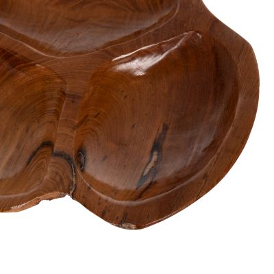 TABLE DECOR HM4272 PEANUT BOWL MADE OF TEAK WOOD IN NATURAL COLOR Φ30x4,5Hcm.
