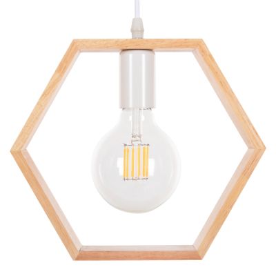 ПАНЕЛ HM4070 ДЪРВЕНА ШЕСТОКЪГЪЛНА КАПКА-БЯЛ КАБЕЛ 25,5Χ122,5H