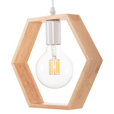 ПАНЕЛ HM4070 ДЪРВЕНА ШЕСТОКЪГЪЛНА КАПКА-БЯЛ КАБЕЛ 25,5Χ122,5H