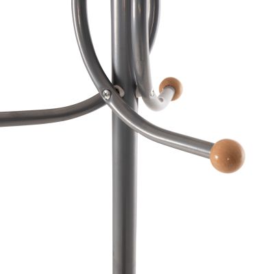 FLOOR STANDING HANGER HM9575.40 METALLIC IN SILVER COLOR-7 HANGING POSITIONS 41x41x176Hcm.